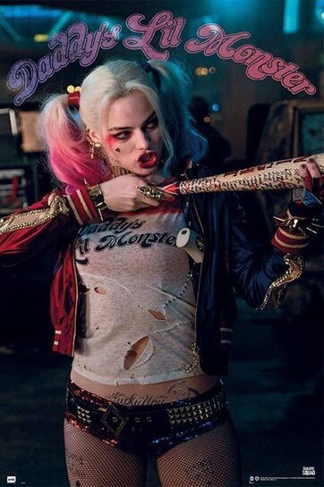 Całościowy widok plakatu filmowego Harley Quinn.