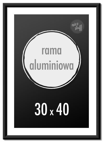 Ramka na zdjęcia 30x40 cm Ramki aluminiowe 40x30 czarna