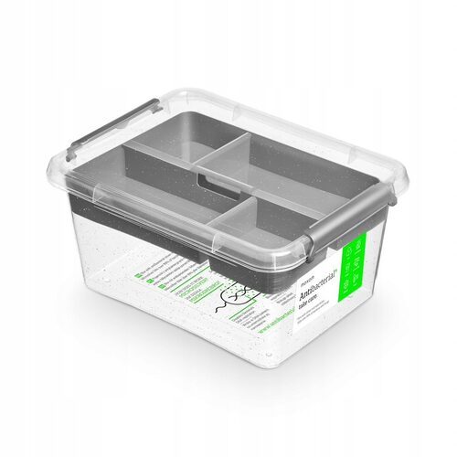 Pojemnik na żywność plastikowy mikrosrebro 1,6l