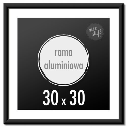 Ramka na zdjęcia 30x30 cm Ramki aluminiowe kwadratowa czarna