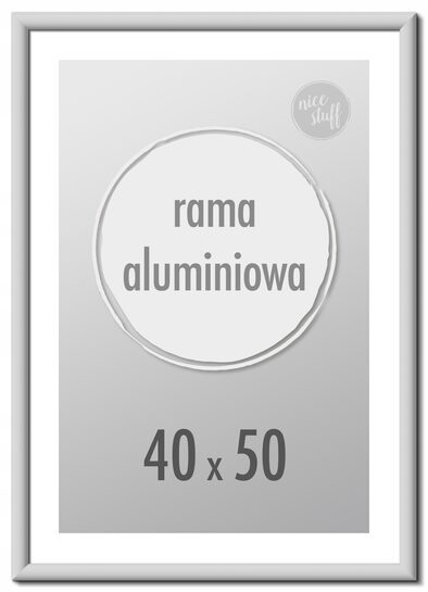 Ramka na zdjęcia 40x50 cm Ramki aluminiowe 50x40 srebrna