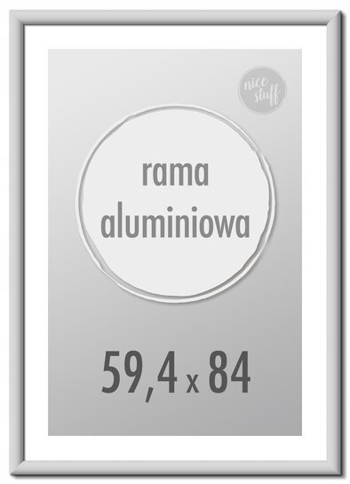RAMKA NA ZDJĘCIA SREBRNA RAMA ALUMINIOWA 59,4x84