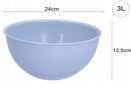 Miska kuchenna plastikowa misa 3L niebieska duża solidna wytrzymała 24 cm