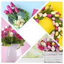 TULIPAN sztuczne tulipany sztuczne kwiaty jak żywe bukiet do wazonu fiolet