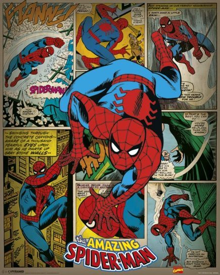 Całość plakatu Spider-man.