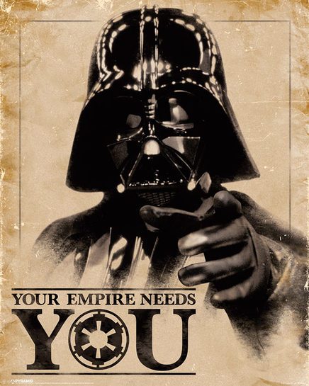 Całkowity widok plakatu Star Wars Classic.