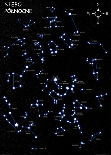 Zdjęcie przedstawiające gwiazdozbiór nieba północnego