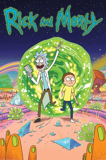 Rick i Morty Magiczny Portal - plakat z serialu