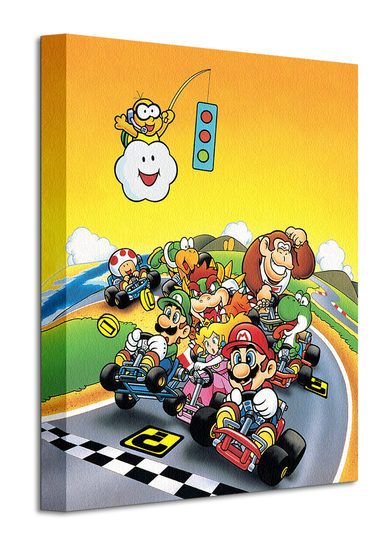 Super Mario Kart (Retro) - Obraz na płótnie