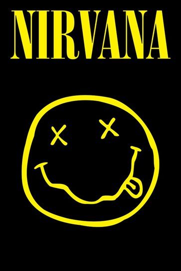 Cały plakat Nirvana Smiley.