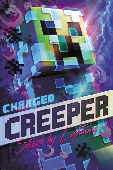 Minecraft Charged Creeper - plakat