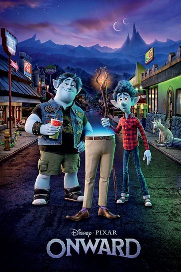 Bajkowy plakat Onward adventure Disney Pixar Ian i Barley Lightfoot
