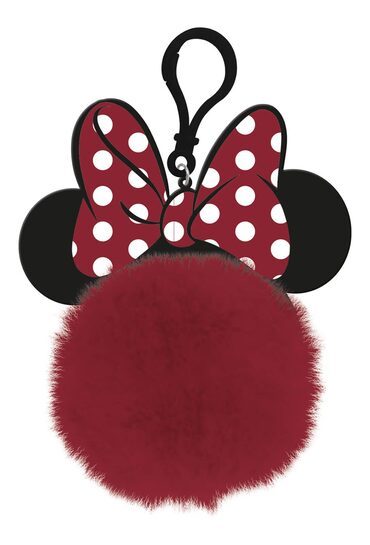 Minnie Mouse Bow & Ears - brelok z pomponem