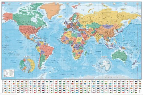 Całościowy widok plakatu Mapa Świata 2020