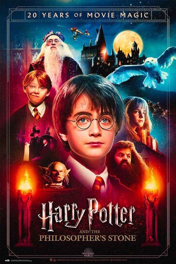 Pełny widok plakatu Harry Potter - Kamień Filozoficzny.