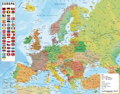 Szczegółowy widok na plakat Mapa Europy.