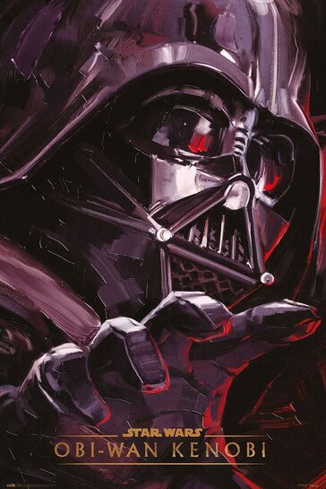 Całościowy widok plakatu Konfrontacja Kenobi vs Vader.