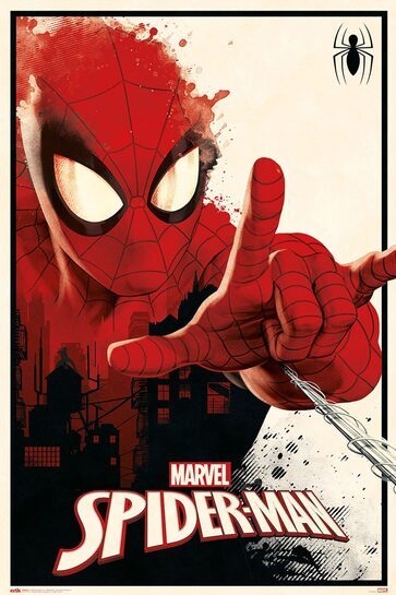 Pełny widok plakatu Spider-Man Thwip w akcji.