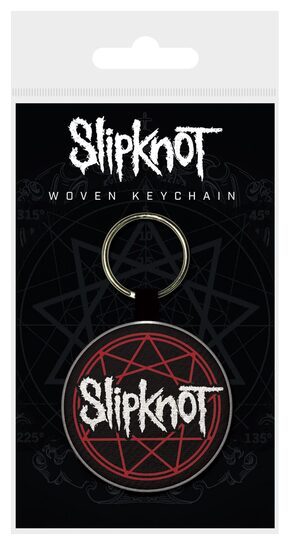 Pełny widok breloka z logo Slipknot.
