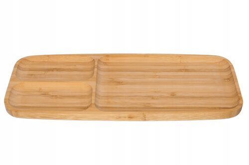 Deska do serwowania z drewna bambusowego z przegródkami