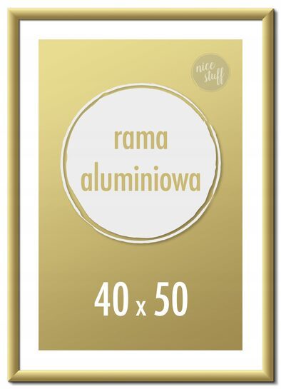 Ramka na zdjęcia 40x50 cm Ramki aluminiowe 50x40 złota