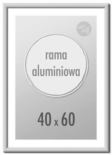 Ramka na zdjęcia 40x60 cm Ramki aluminiowe 60x40 srebrna