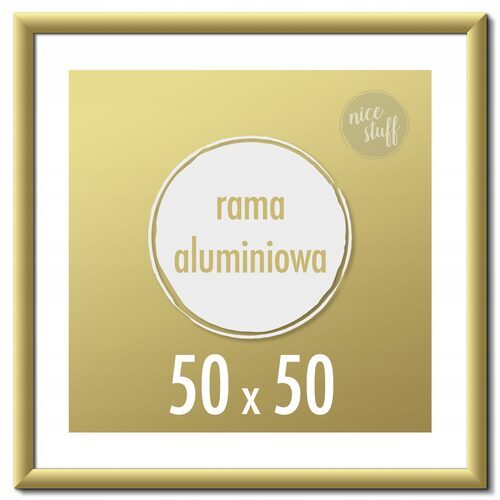 Ramka na zdjęcia 50x50 cm Ramki aluminiowe kwadratowa złota