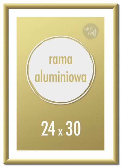 Ramka na zdjęcia 24x30 cm Ramki aluminiowe 30x24 złota