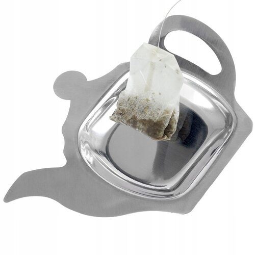 Podstawka na torebki do herbaty spodek metalowy