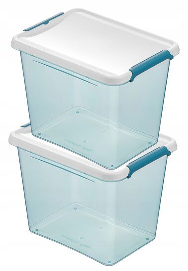 Pudełko pojemnik plastikowy organizer 2x 2,5l