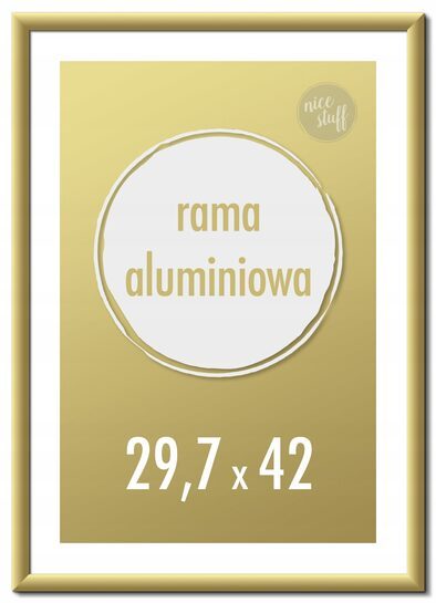 Ramka na zdjęcia 29,7x42 cm A3 Ramki aluminiowe 42x29,7 złota