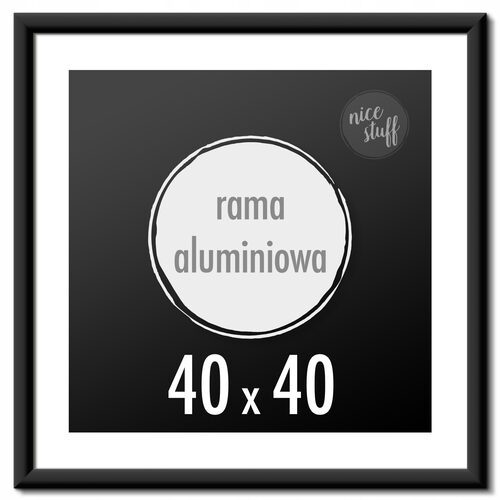 Ramka na zdjęcia 40x40 cm Ramki aluminiowe kwadratowa czarna