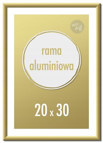 Ramka na zdjęcia 20x30 cm Ramki aluminiowe 30x20 złota