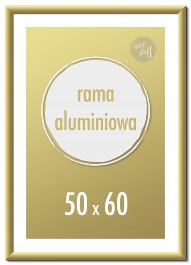 Ramka na zdjęcia 50x60 cm Ramki aluminiowe 60x50 złota