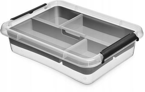 Pudło pojemnik plastikowy box organizer pokrywa 6l