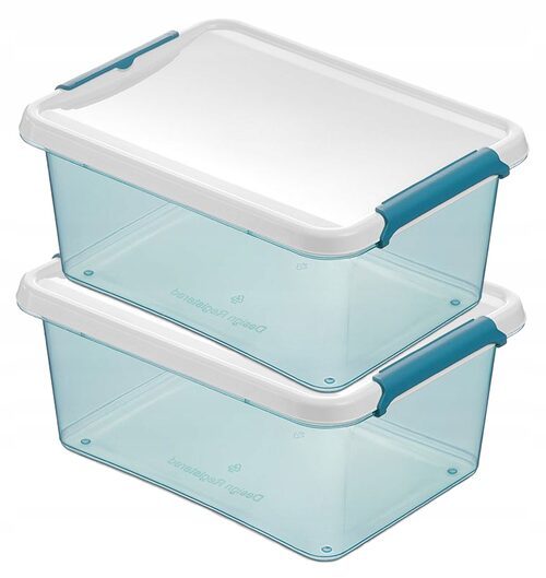 Pojemniki pudło plastikowe organizer 2x 1,6l