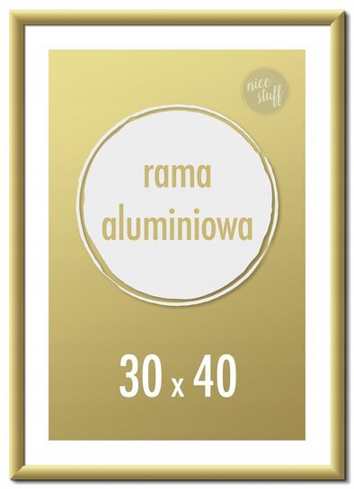 Ramka na zdjęcia 30x40 cm Ramki aluminiowe 40x30 złota