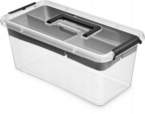 Pojemniki plastikowe z rączką box organizer 8l