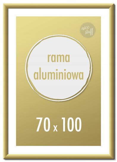 Ramka na zdjęcia 70x100 cm B1 Ramki aluminiowe 100x70 złota