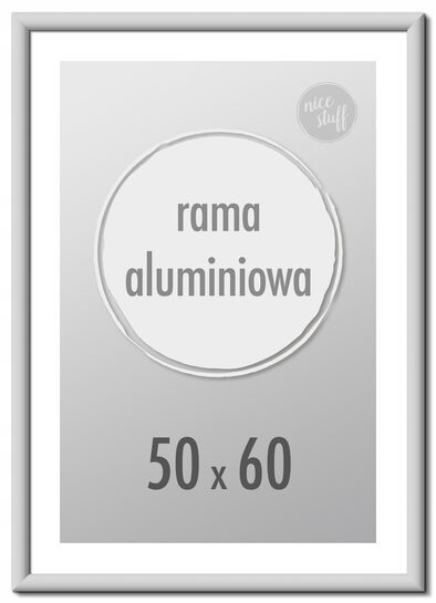 Ramka na zdjęcia 50x60 cm Ramki aluminiowe 60x50 srebrna