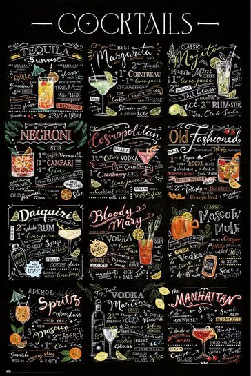 Cocktails Drinki - plakat