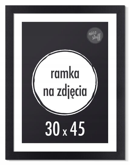 RAMKA NA ZDJĘCIA 30x45 cm foto ramki czarna 45x30