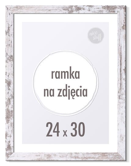 Ramka na zdjęcia 24x30 cm Ramki 30x24 sosna bielona