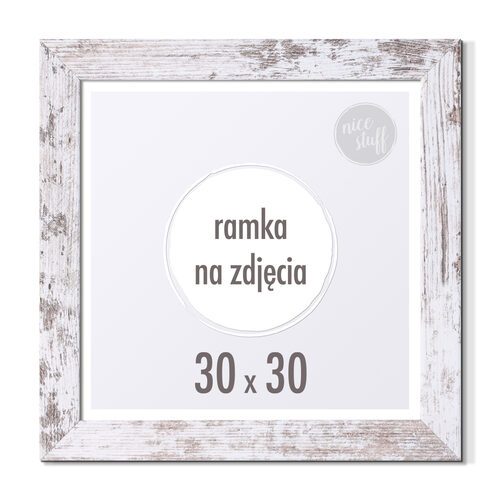 Ramka na zdjęcia 30x30 cm Ramki 30x30 sosna bielona