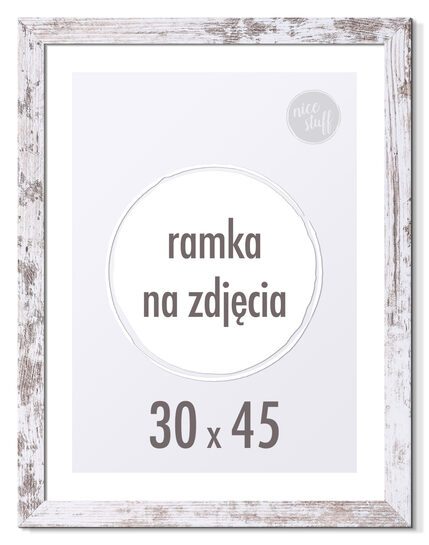 Ramka na zdjęcia 30x45 cm Ramki 45x30 sosna bielona