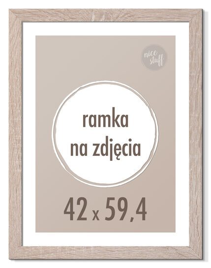 Ramka na zdjęcia 42x59,4 cm A2 Ramki 59,4x42 dąb sonoma jasny brąz