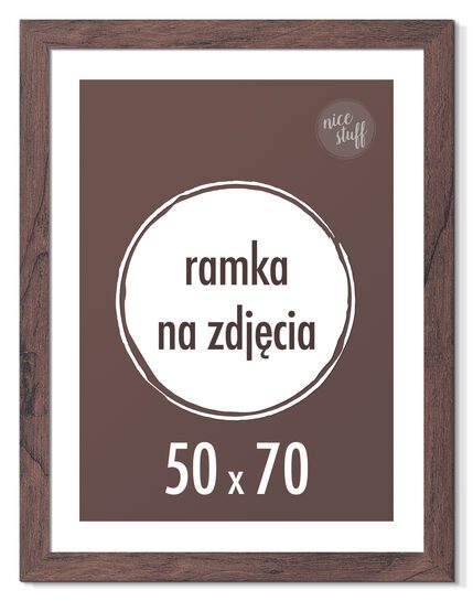 Ramka na zdjęcia 50x70 cm Ramki 70x50 wenge