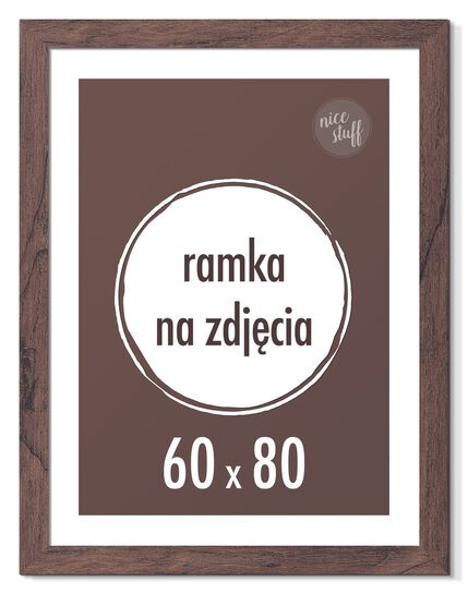 Ramka na zdjęcia 60x80 cm Ramki 80x60 wenge