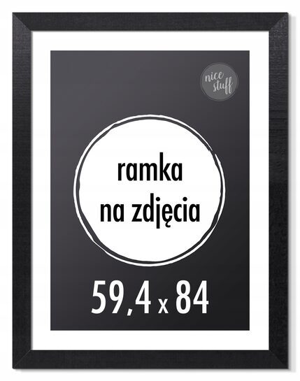 Elegancka, czarna rama na zdjęcia 59,4x84 cm