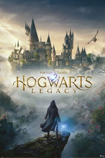 Pełny widok plakatu Hogwarts Legacy.